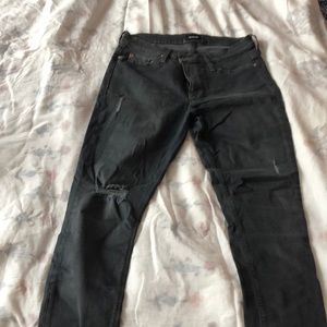 Hudson Nico distressed blackish skinnies - will consider reasonable offers!